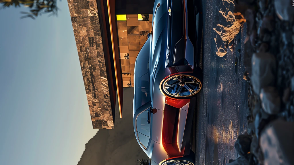 2030 chevrolet camaro sedan in a hyper realistic phone wallpaper 4k
