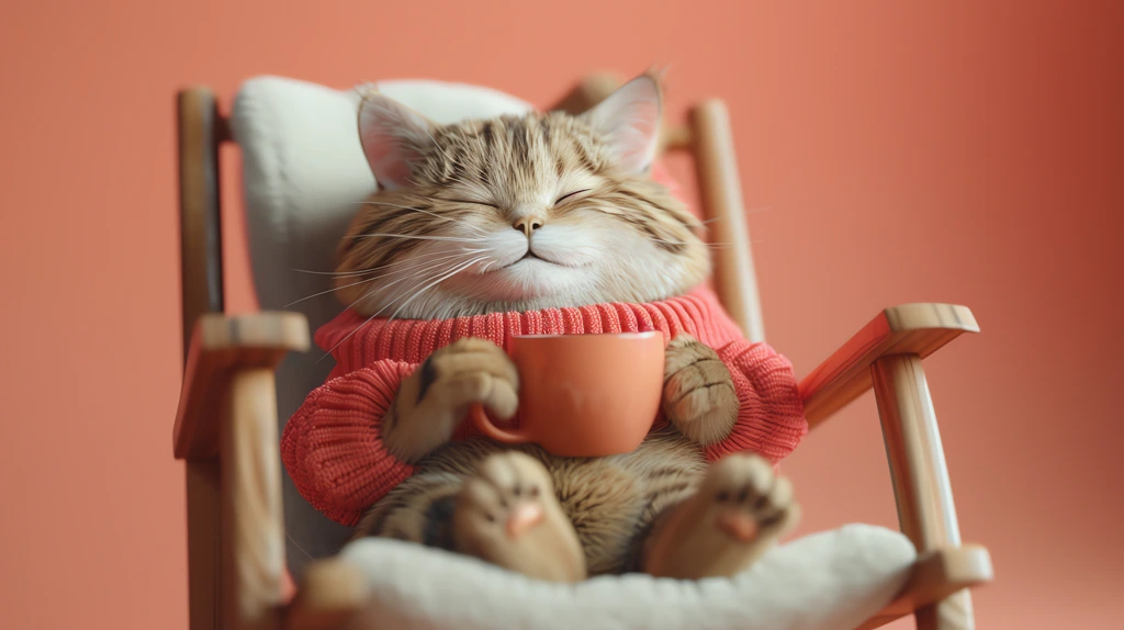 3d cute chubby fluffy cat desktop wallpaper 4k