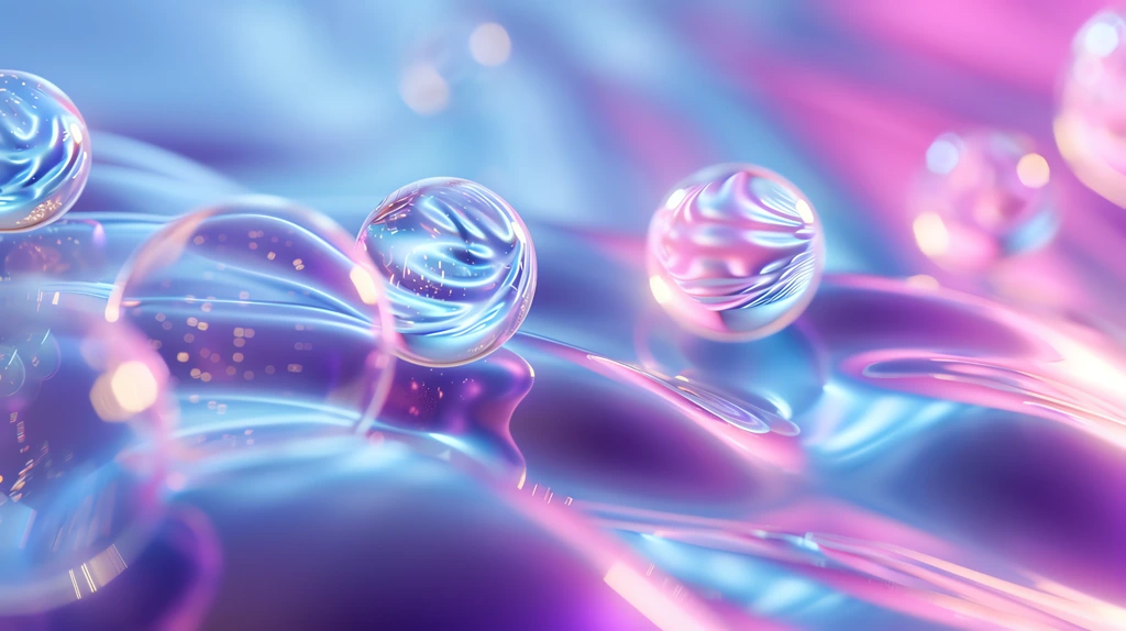 3d render iridescent bubbles desktop wallpaper 4k