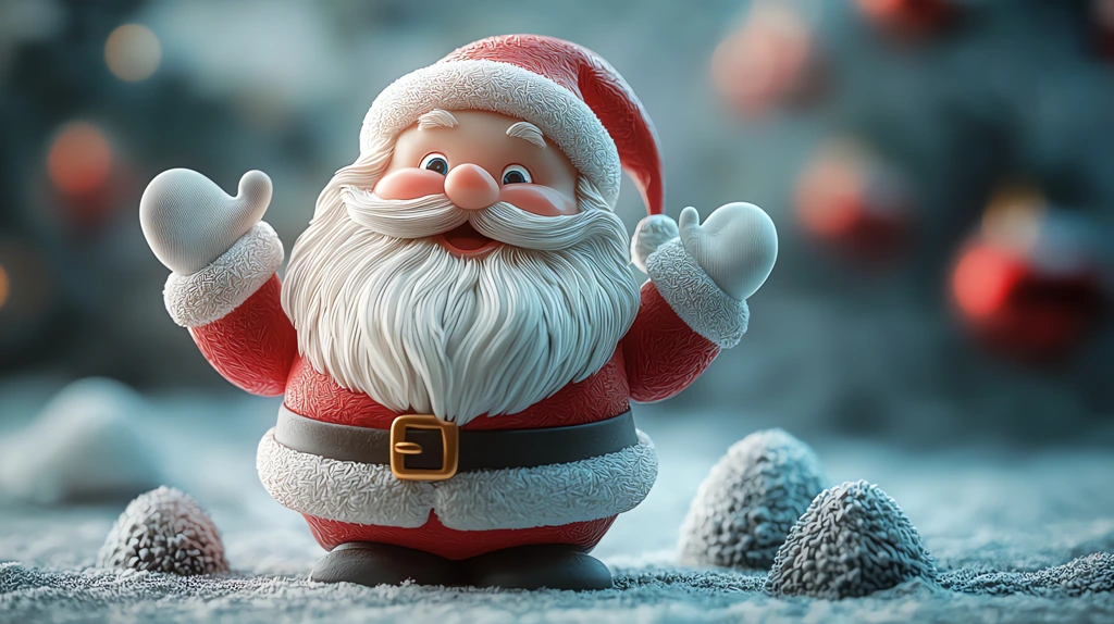 3d santa claus version one desktop wallpaper 4k