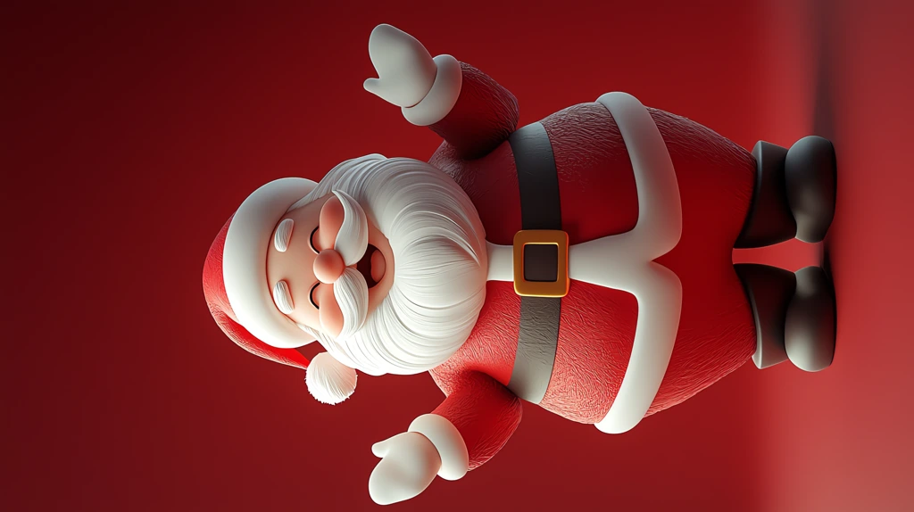 3d santa claus version three phone wallpaper 4k