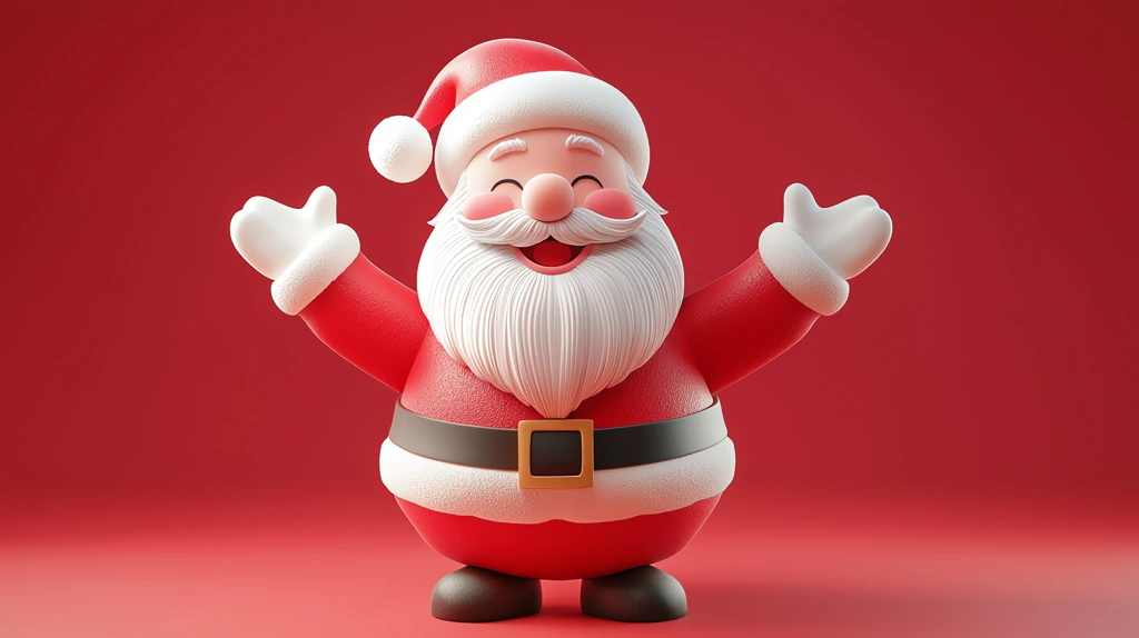 3d santa claus version two desktop wallpaper 4k