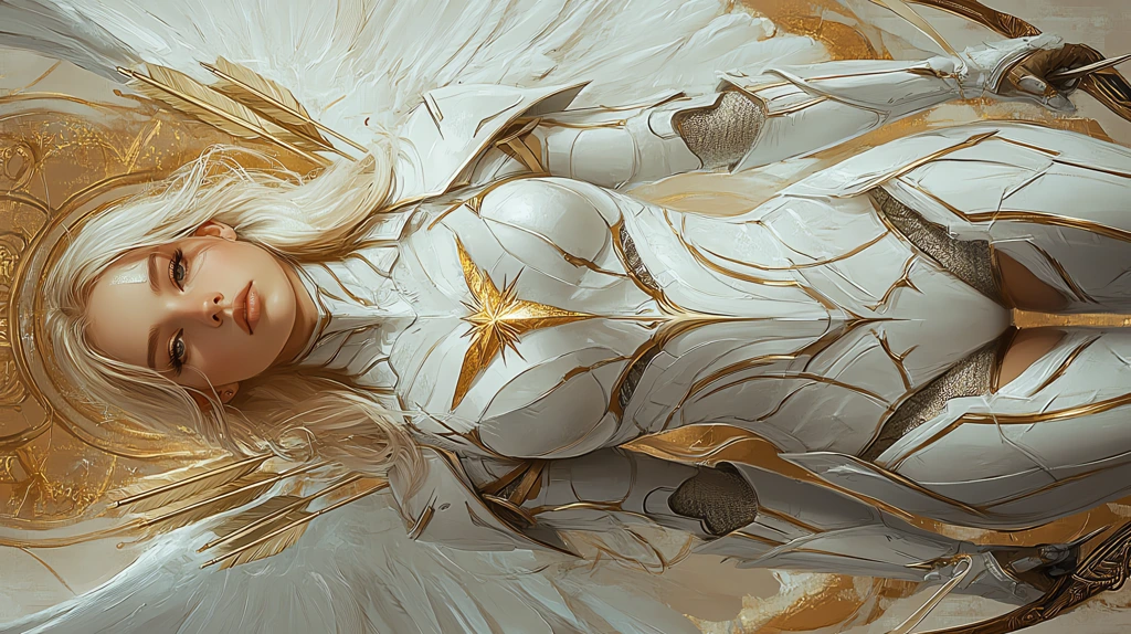 a beautiful blonde goddess in white armor version four phone wallpaper 4k