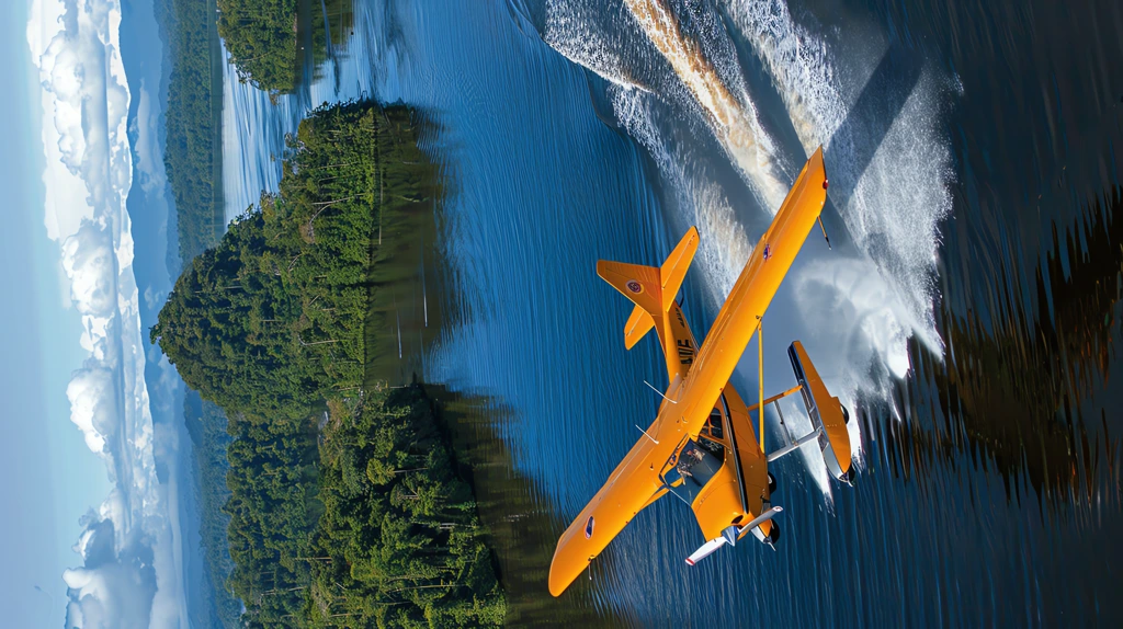 a beautiful yellow cessna 172 flying over amazon forest phone wallpaper 4k