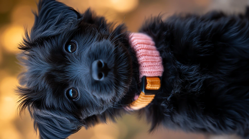 a black labradoodle puppy version four phone wallpaper 4k