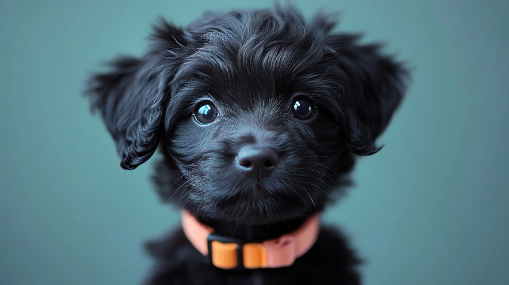 a black labradoodle puppy version one desktop wallpaper 4k