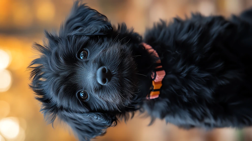 a black labradoodle puppy version three phone wallpaper 4k