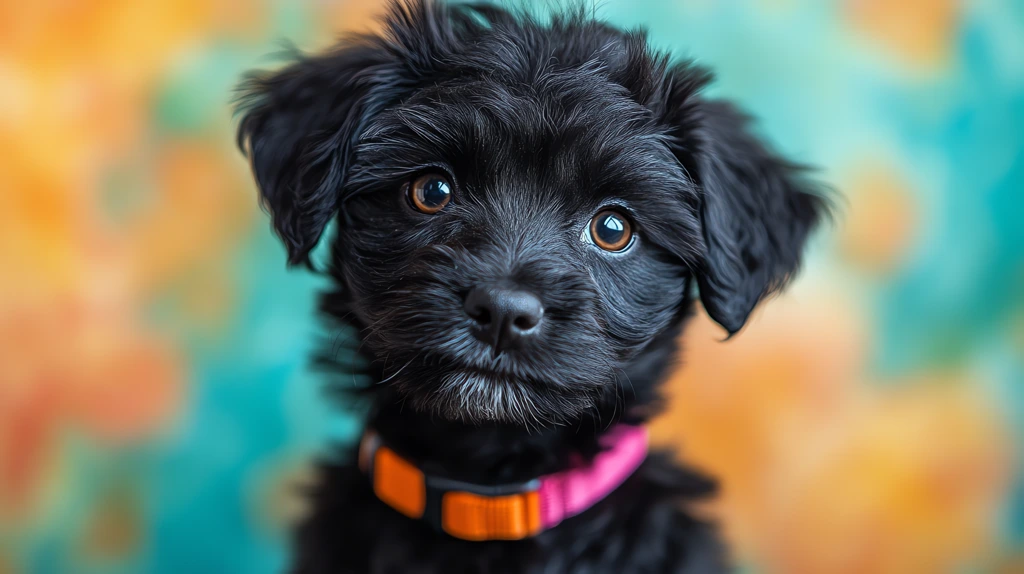 a black labradoodle puppy version two desktop wallpaper 4k