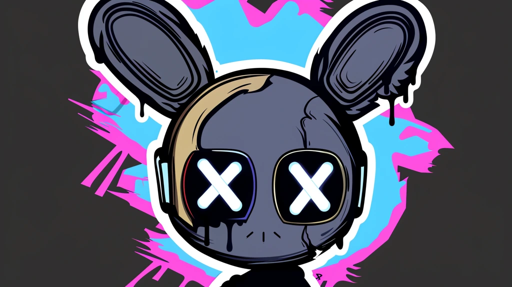 a bunny wearing a daft punk helmet desktop wallpaper 4k