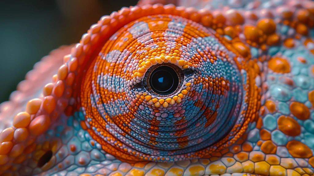 a chameleon eye focus desktop wallpaper 4k