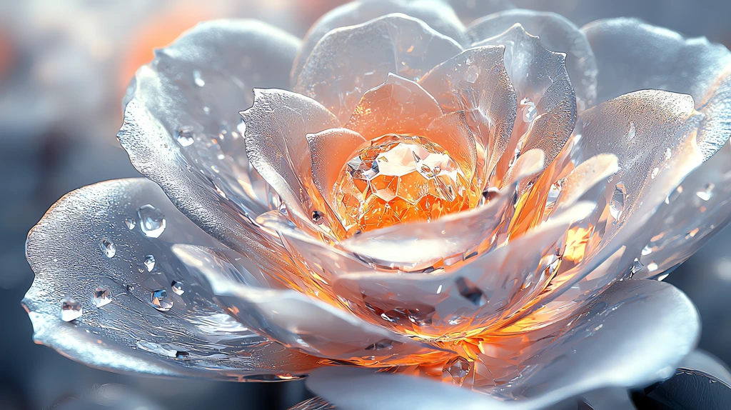 a crystal rose desktop wallpaper 4k