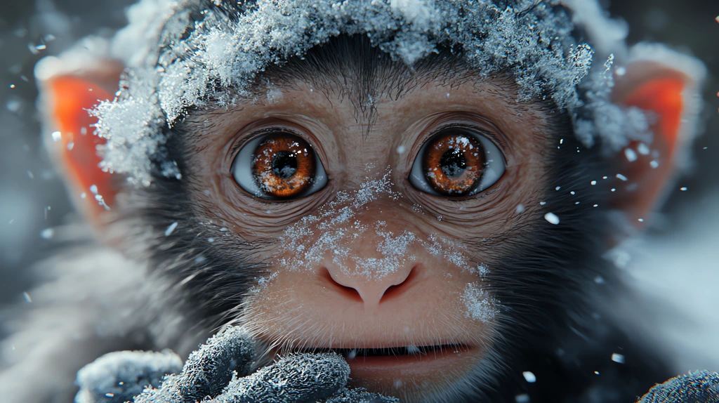 a cute anthropomorphic monkey desktop wallpaper 4k