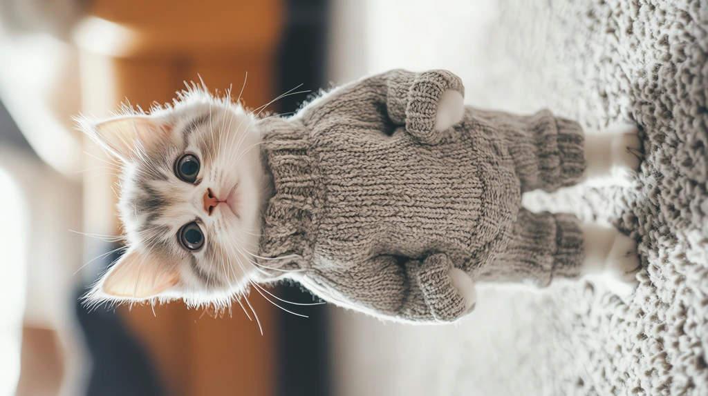 a cute humanoid little cat phone wallpaper 4k