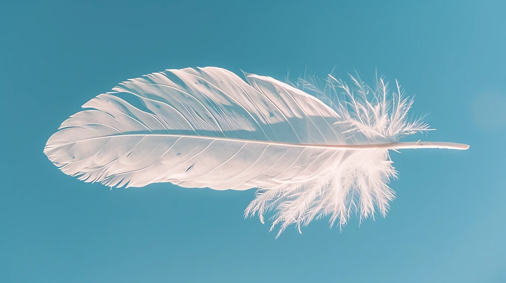 a delicate feather floating freely in the wind phone wallpaper 4k
