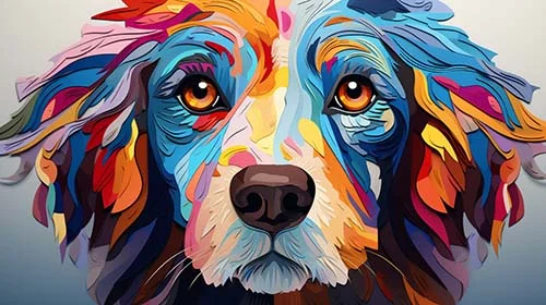a dog face papercut style desktop wallpaper full hd 4k free download design 4