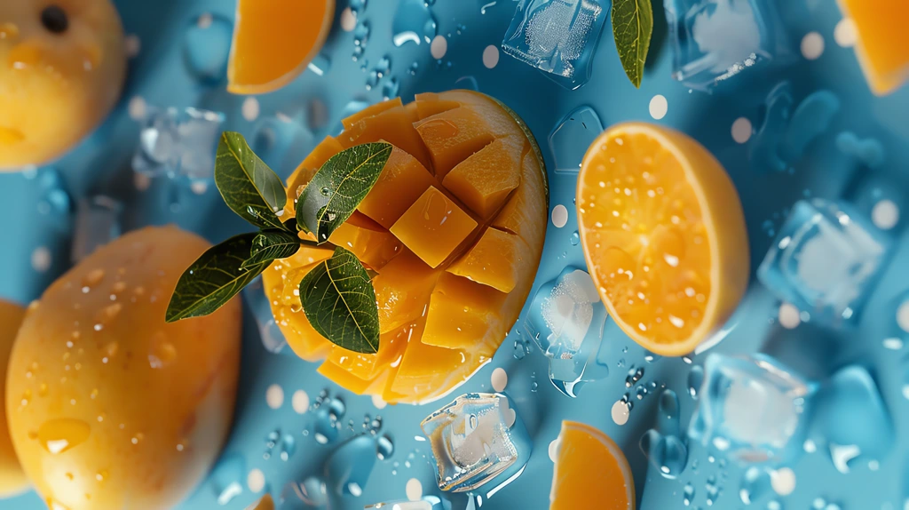 a few mangos and mango slices phone wallpaper 4k