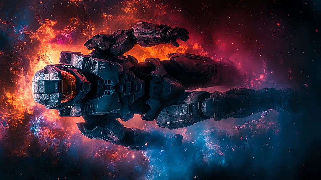 a halo spartan running toward version two phone wallpaper 4k