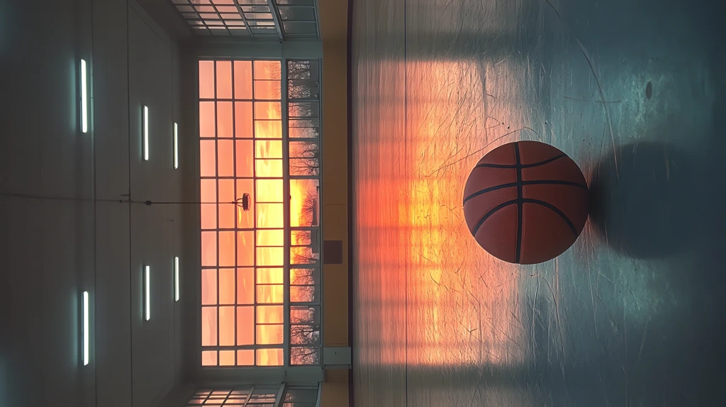 a high school gymnasium the basketball court empty phone wallpaper 4k