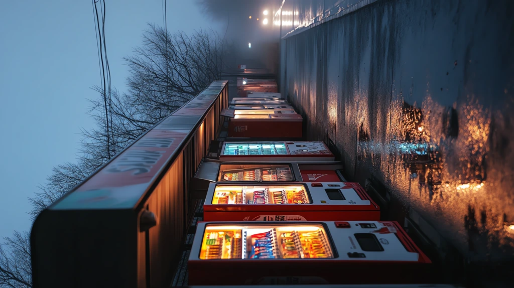 a highway rest area vending machines phone wallpaper 4k