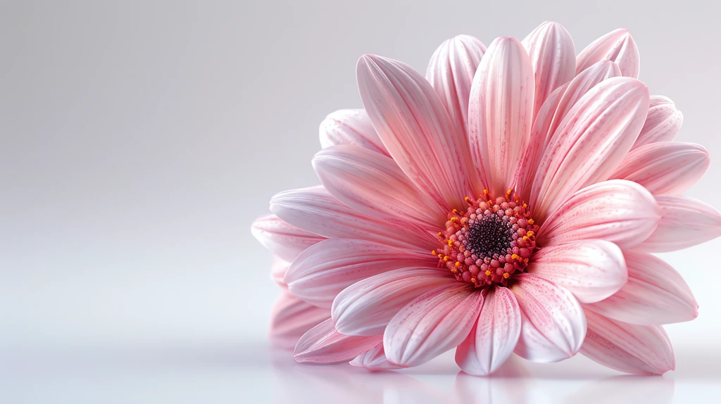 a pastel flower isolated on a white desktop wallpaper 4k