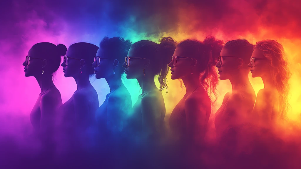 a pride month banner with diverse silhouettes desktop wallpaper 4k