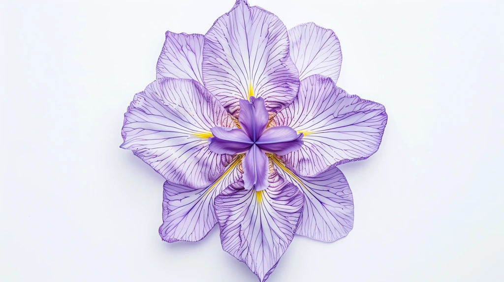 a purple iris flower with petals arranged in an oval shape desktop wallpaper 4k