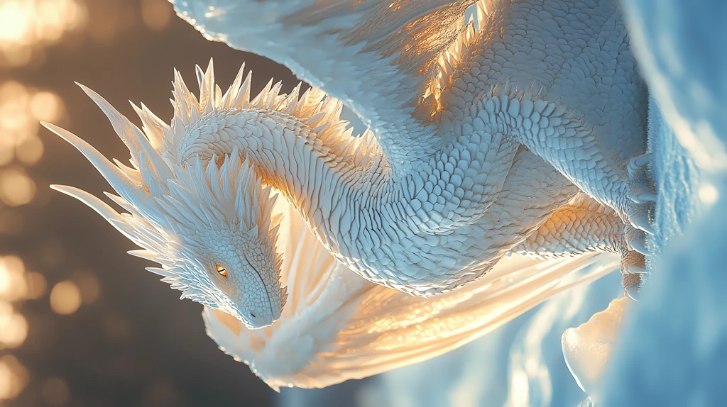 a realistic photo of a polar bear dragon with wings phone wallpaper 4k