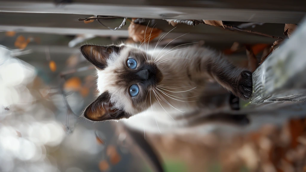 a sleek siamese kitten with striking phone wallpaper 4k