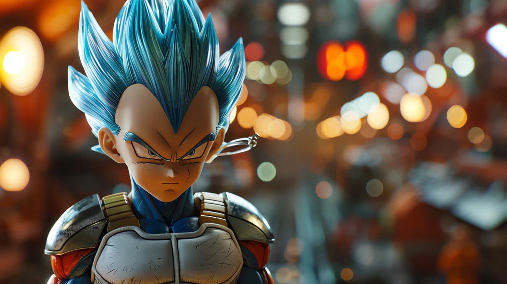 a super saiyan with a robotic arm with his blue desktop wallpaper 4k