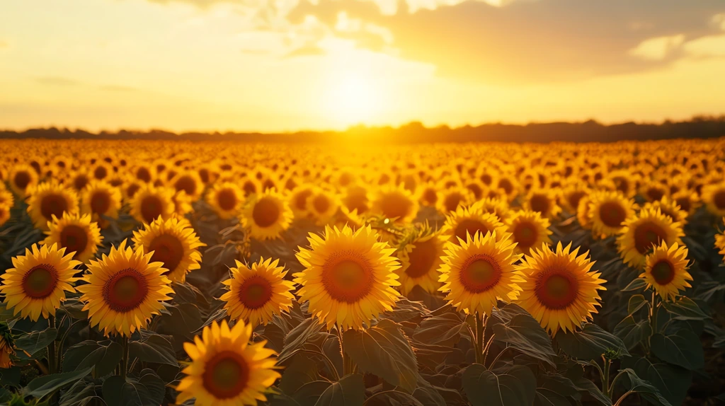 a vast field full of sunflowers with thousands of sunflowers facing the sky desktop wallpaper 4k