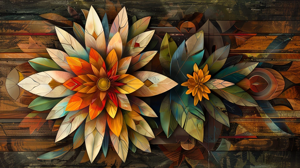 a whimsical beautiful stylized bohemian flower phone wallpaper 4k