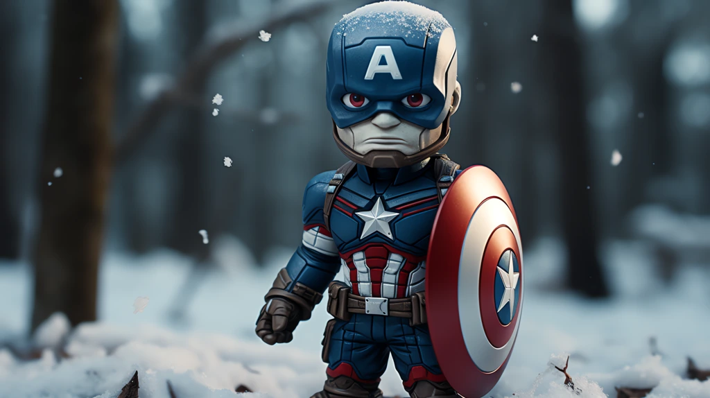 a winter captain america as a funko pop figure desktop wallpaper 4k