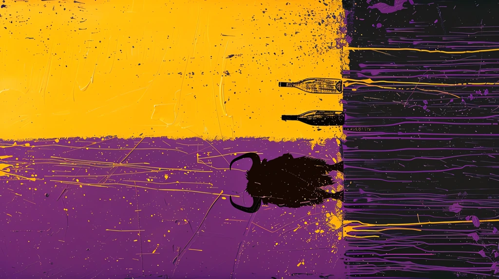 abstract illustration purple yellow bull phone wallpaper 4k
