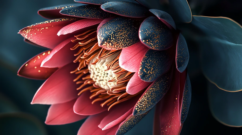 abstract portrait of a protea flower version four phone wallpaper 4k