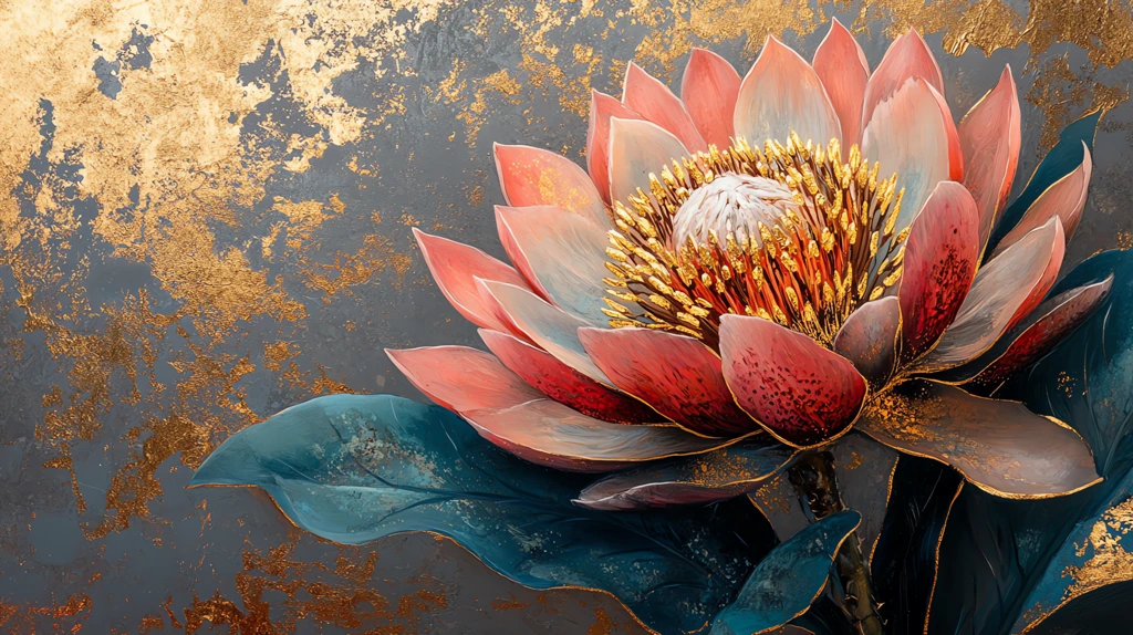 abstract portrait of a protea flower version one desktop wallpaper 4k