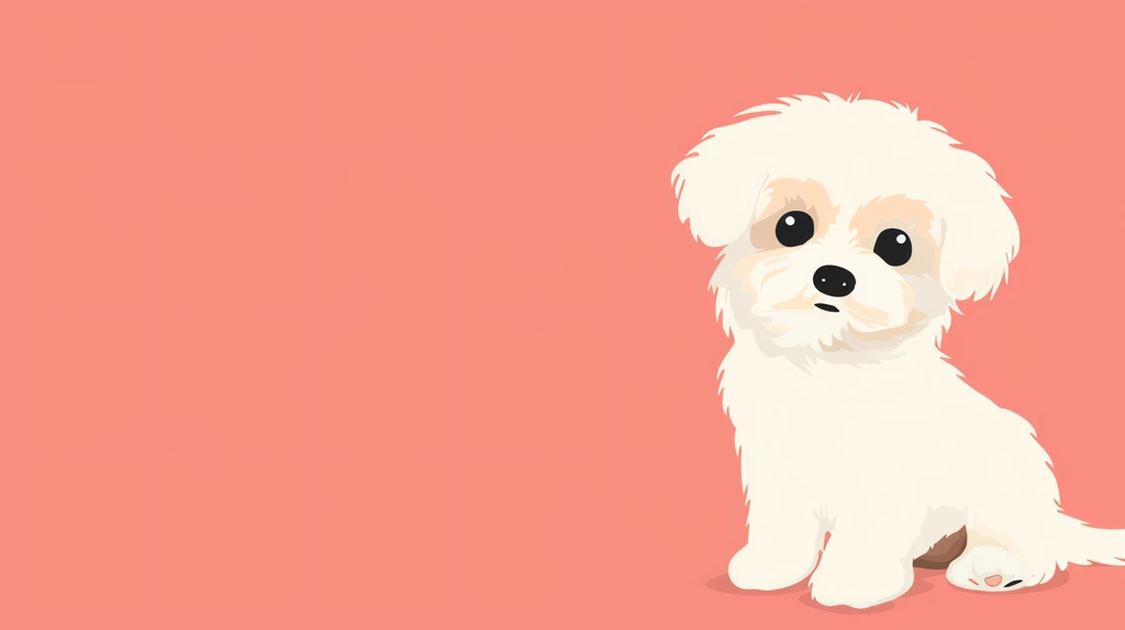 adorable dog solid color background chibi and minimalist style desktop wallpaper 4k