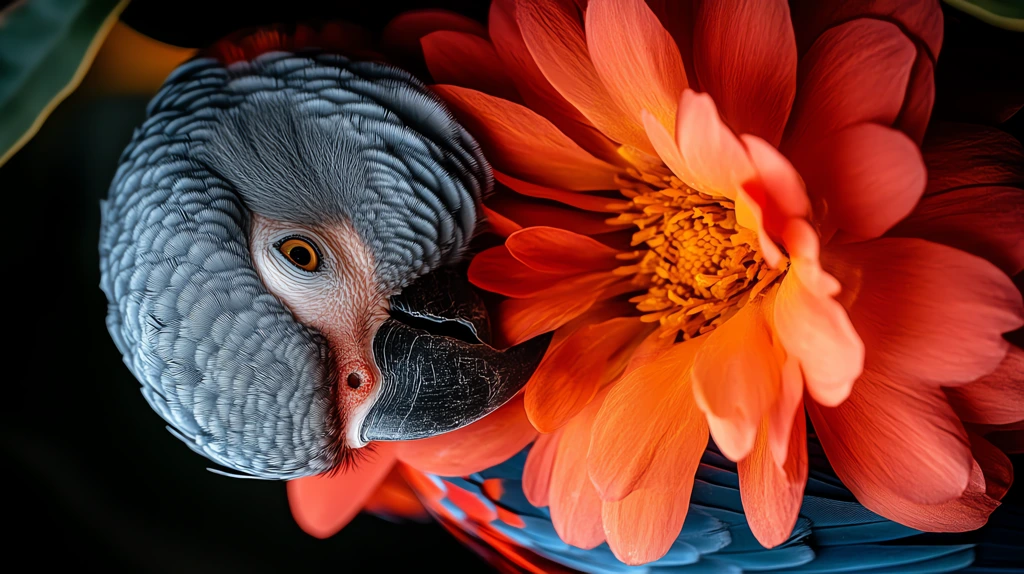 african grey parrot sleeping phone wallpaper 4k