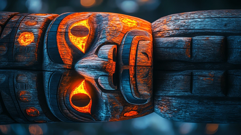 amazing tribal totem pole version four phone wallpaper 4k