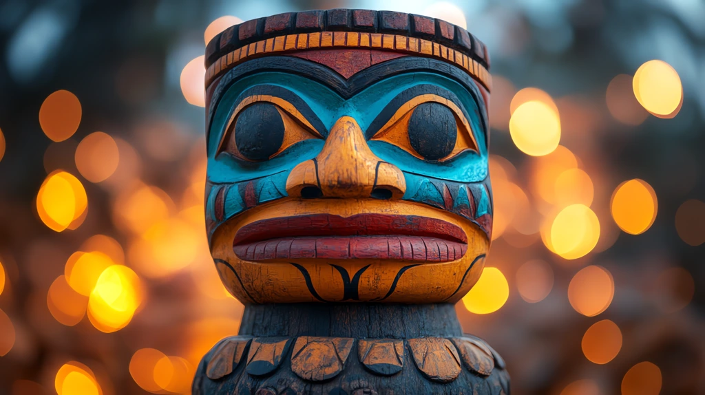 amazing tribal totem pole version one desktop wallpaper 4k