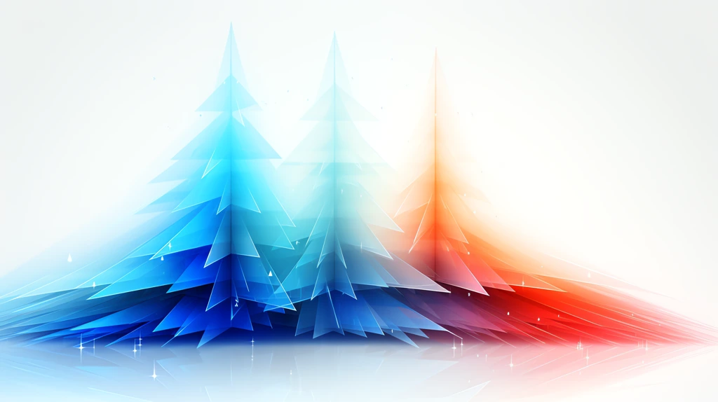 an abstract image of a christmas tree representing a sole blue line desktop wallpaper 4k