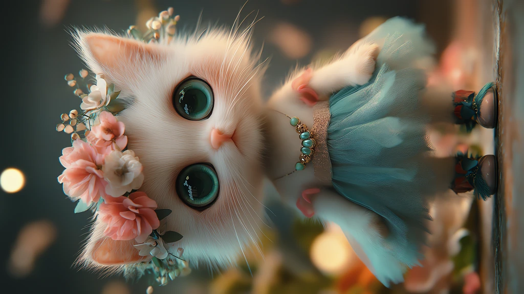 an irresistibly cute humanoid cat phone wallpaper 4k