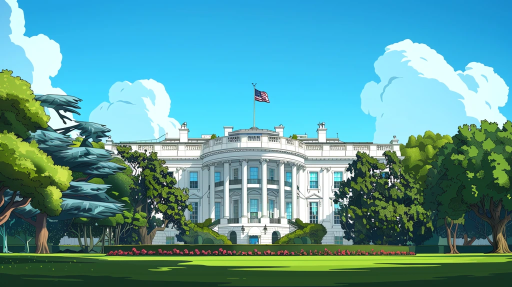 animation cartoon usa white house desktop wallpaper 4k