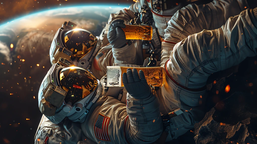 astronauts in space enjoying a glass of beer phone wallpaper 4k