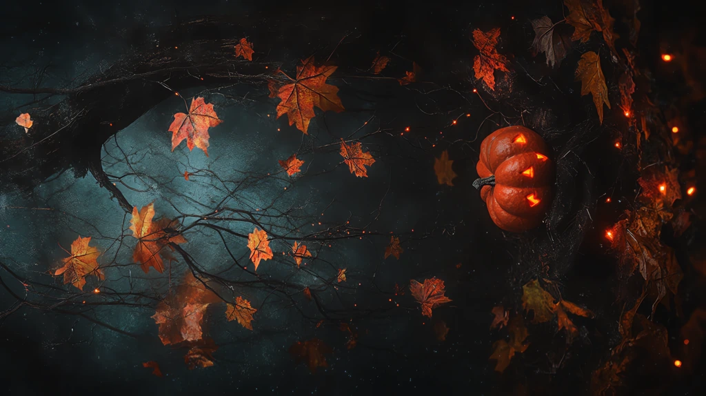 autumn halloween mood phone wallpaper 4k