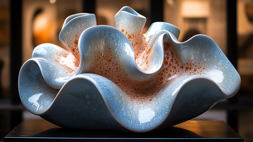 avant-garde ceramic sculpture inspired by sea creatures version one desktop wallpaper 4k