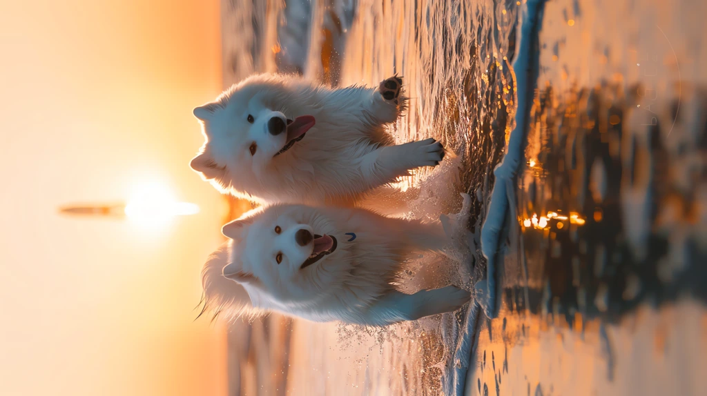 awesome a few of nice samoyeds phone wallpaper 4k