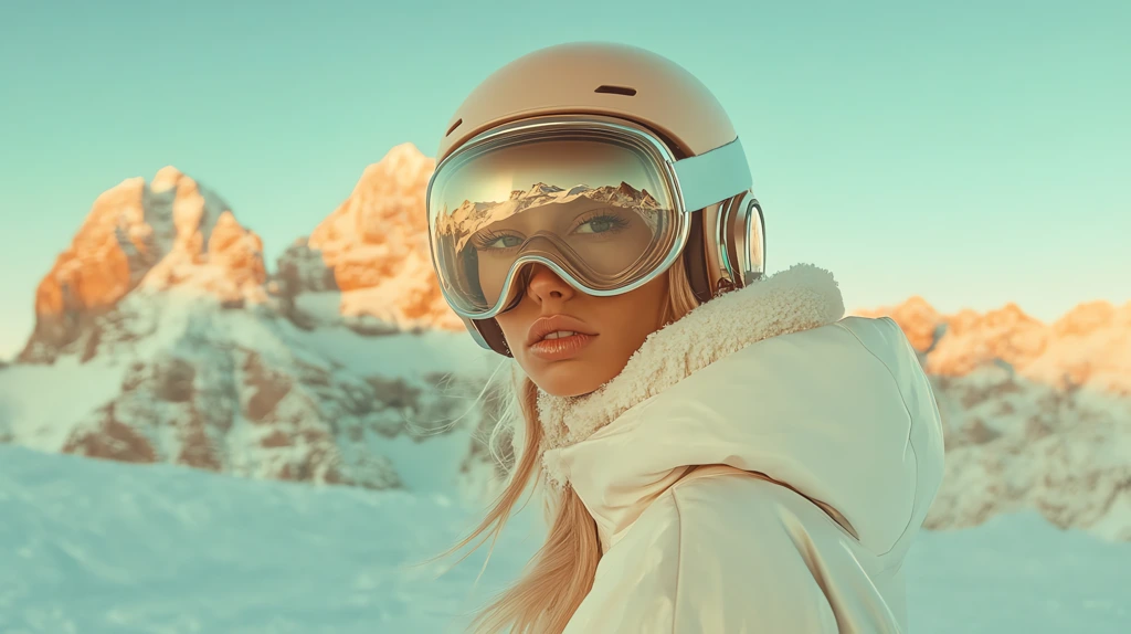 beautiful blonde woman wearing a white snowboarding jacket version one desktop wallpaper 4k