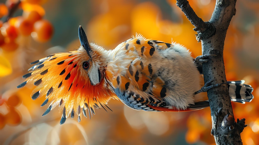 beautiful colorful hoopoe bird phone wallpaper 4k