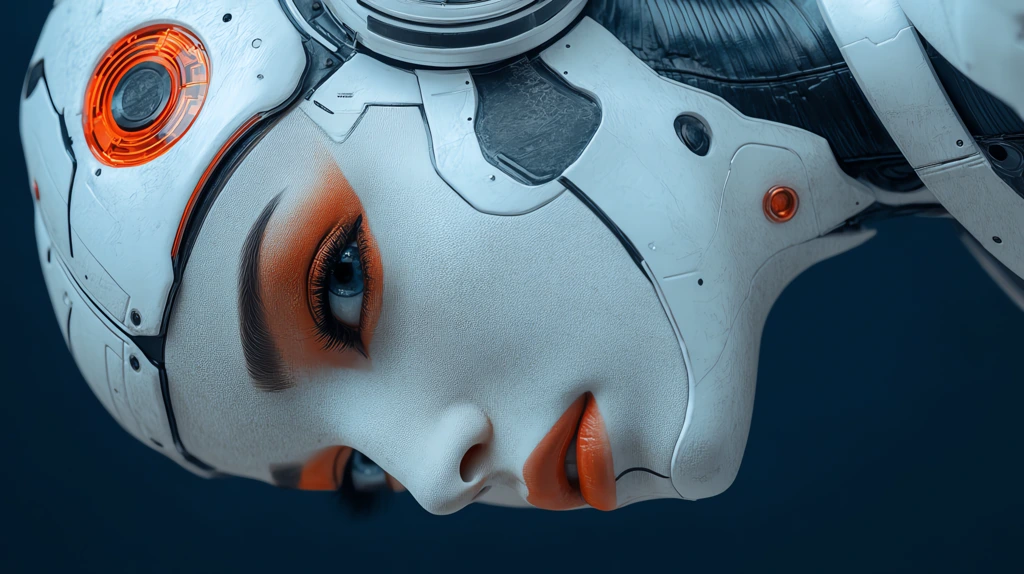 beautiful robot wearing refined modern female human phone wallpaper 4k