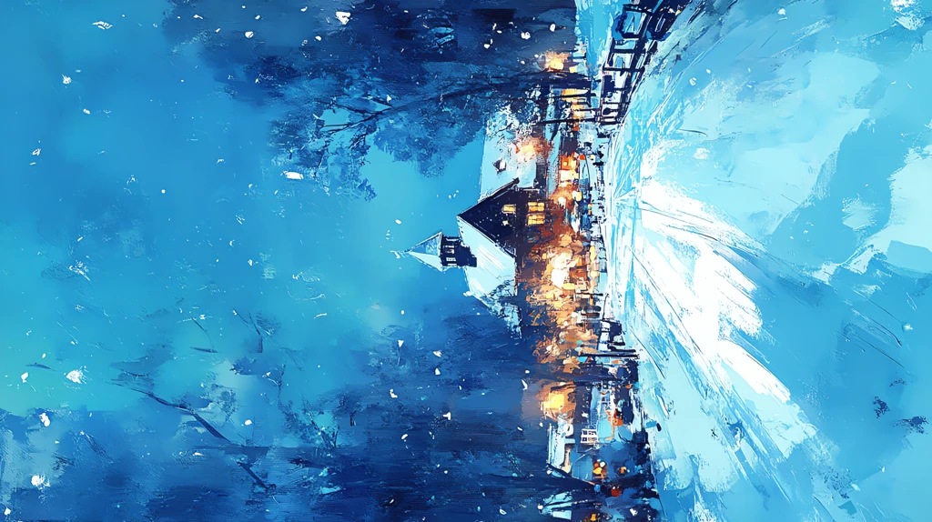 beautiful snow-covered mill version one phone wallpaper 4k